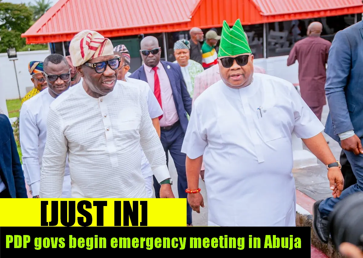 [JUST IN] PDP govs begin emergency meeting in Abuja