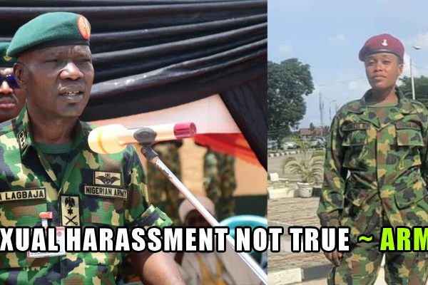 The Nigerian Army has denied allegations of sexual harassment made by former Private Ruth Ogunleye against Colonel IB Abdulkareem and other personnel of the Army Medical Corps in Lagos, following a thorough investigation.