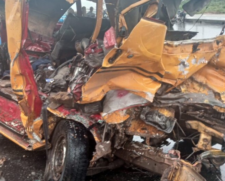 Tragic Crash: Speeding Vehicle Collides with Stationary Truck in Lagos
